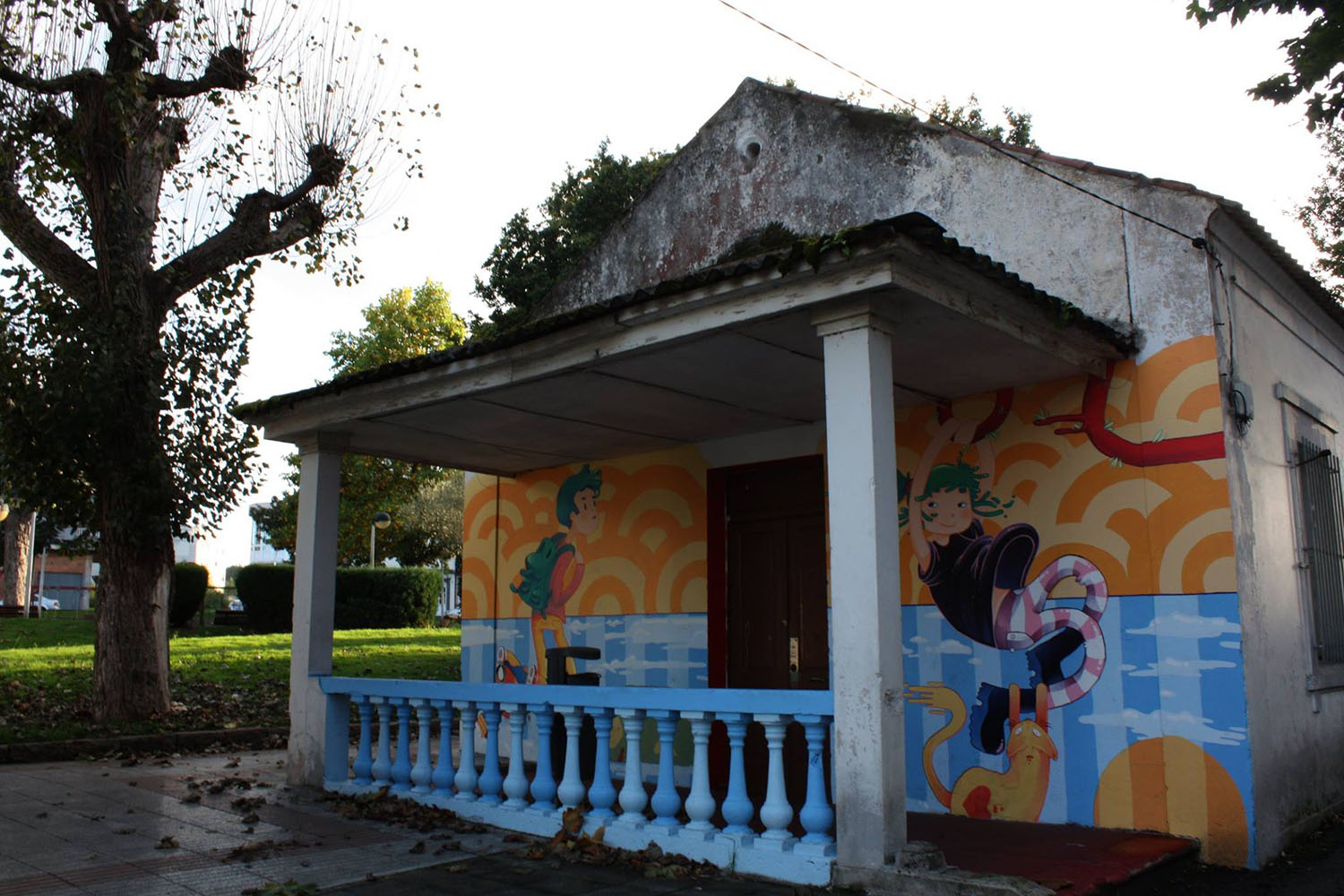 Antiga Escola de Arrabais, que ser reconvertida en centro social