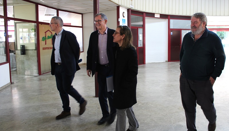 Ignacio Maestro, Evencio Ferrero, Ethel Vzquez e Luis Lamas, durante a visita