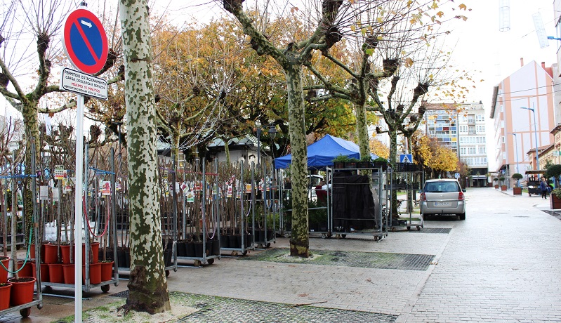 A zona de parada est situada fronte  librera San Ramn